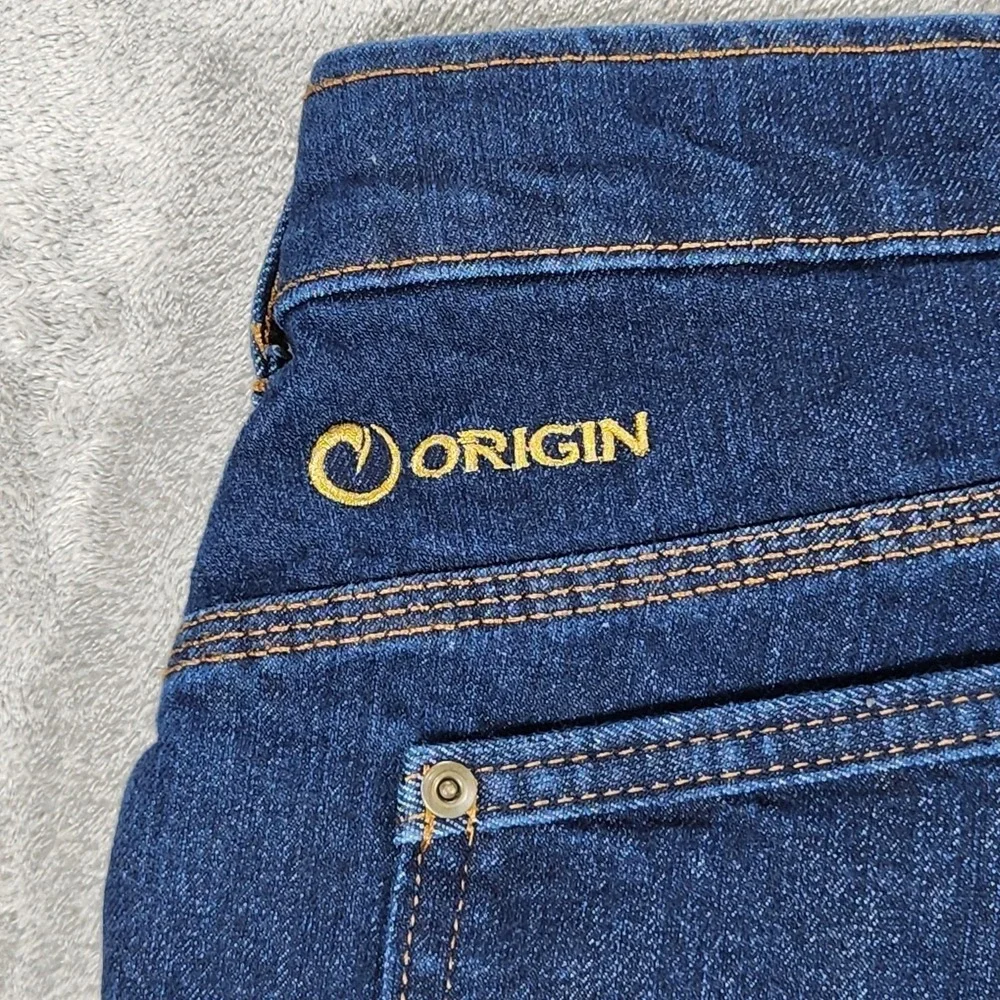 Origin‎ USA Boot Jeans Mens 36x28 Dark Wash Blue Regular Fit Bootcut Denim Pants
